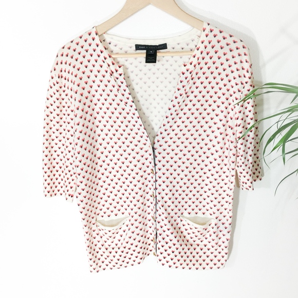 Marc by Marc Jacobs Heart Print Sweater Cardigan - Picture 2 of 7